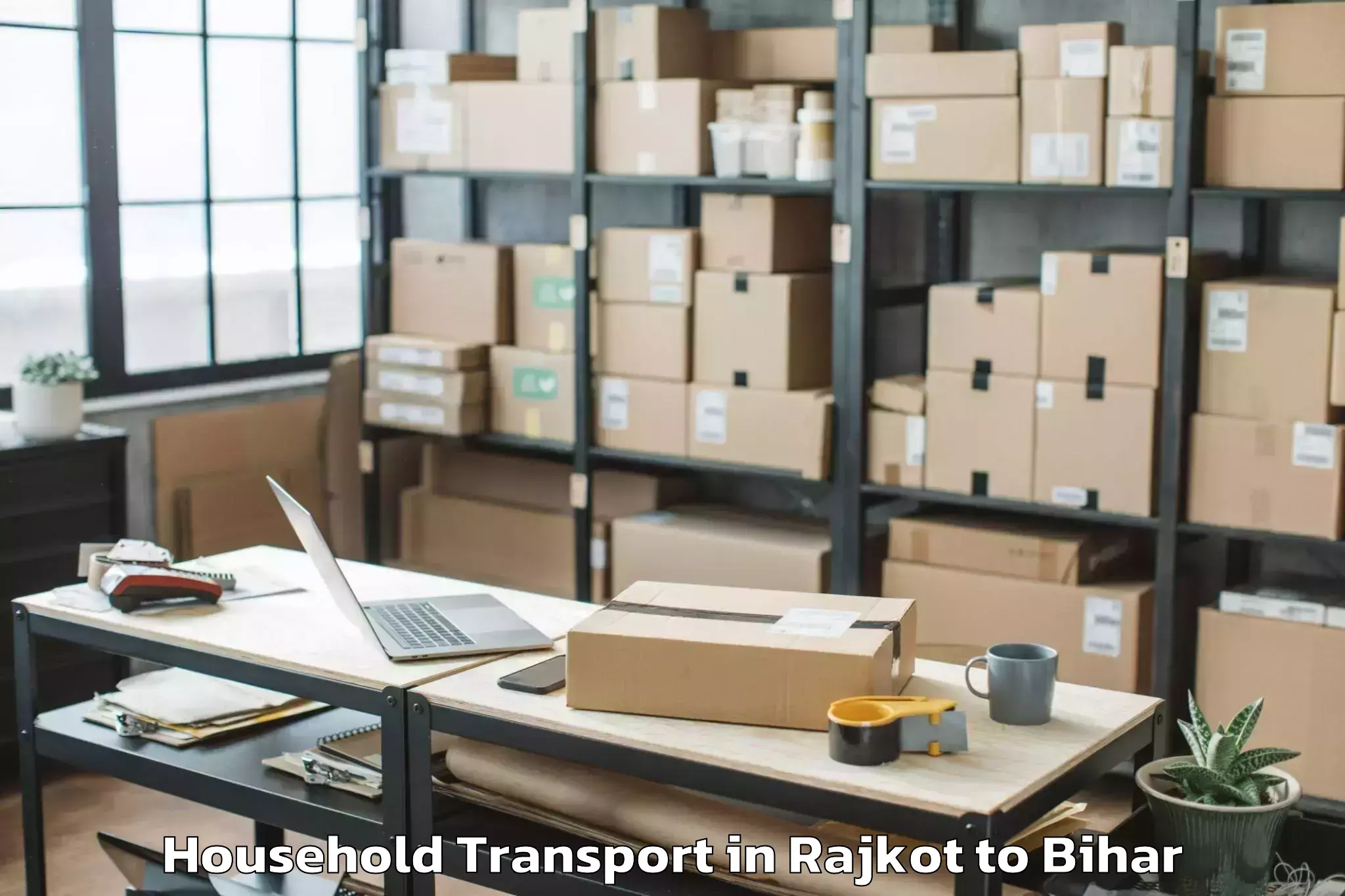 Reliable Rajkot to Simaria Household Transport